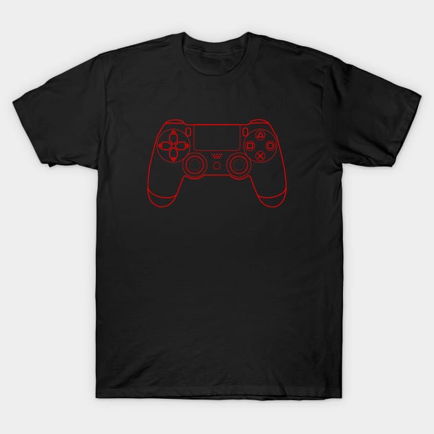 Ps4 Controller Wireframe T-Shirt by JamesCMarshall